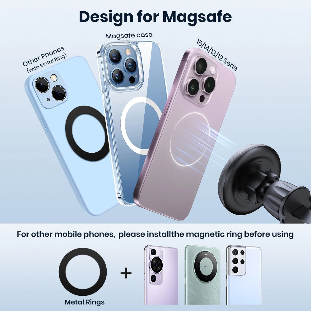 TOPK Car Phone Holder Mount MagSafe 360° Magnetic Vent 20 Strong Magnets Fit for iPhone 15 14 13 12 Pro Max Mini