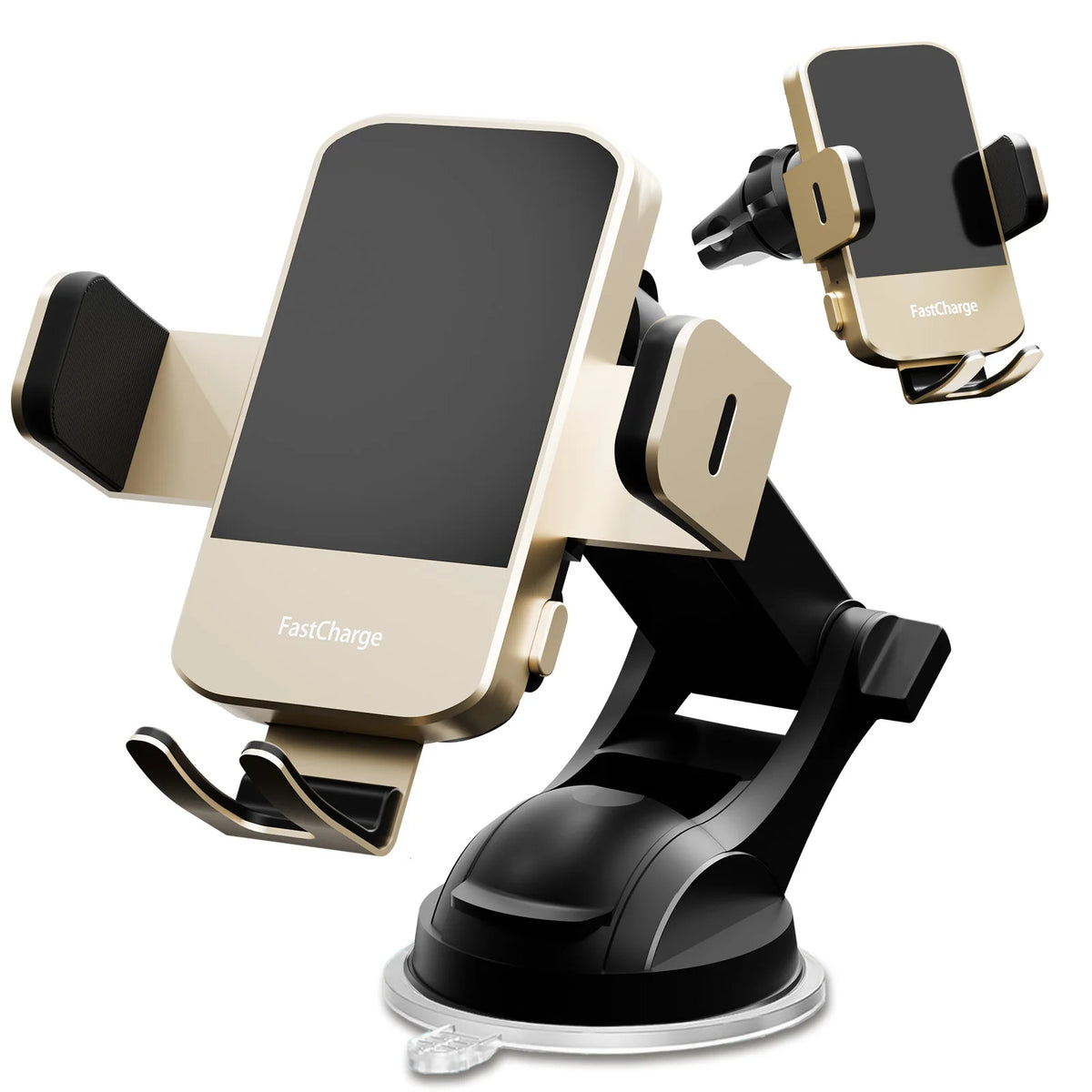 Qi Magnetic Wireless Car Phone Charger With Auto Clamp Mount