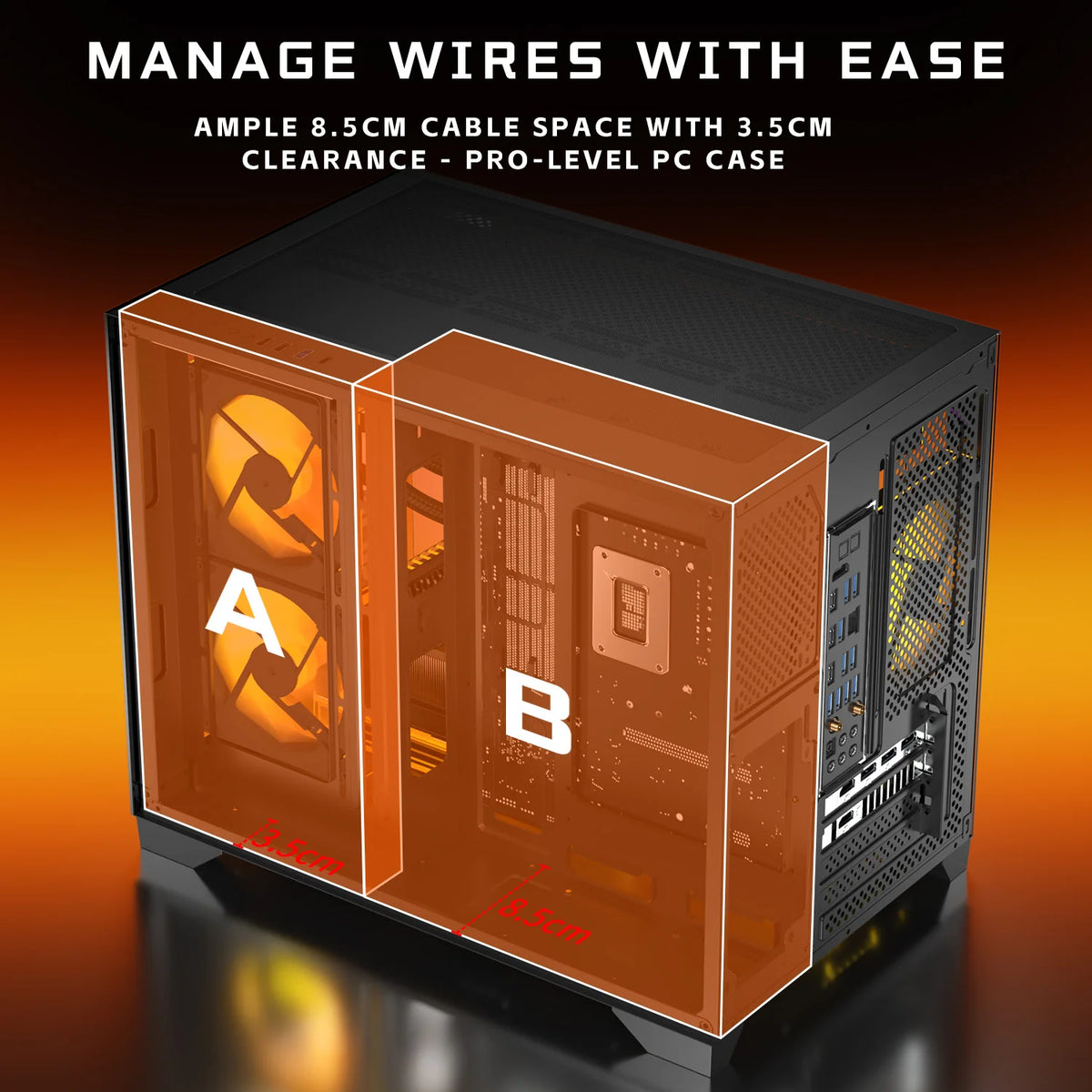 Micro ATX Gaming Case With Tempered Glass And ARGB Fans