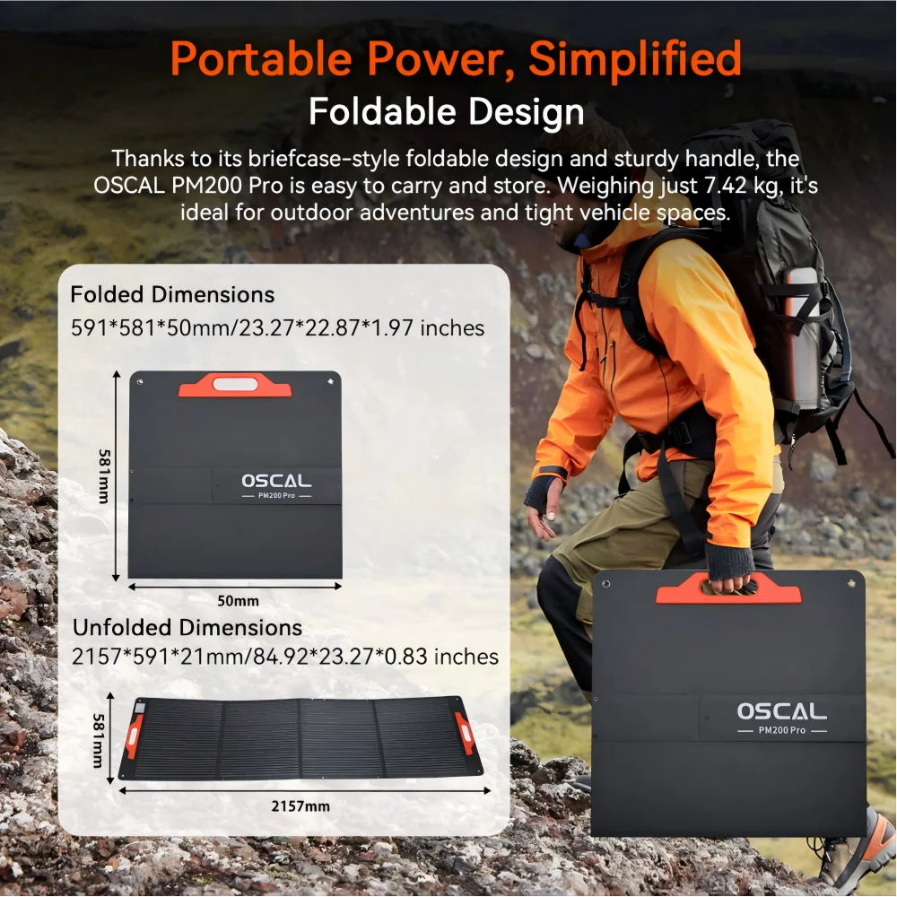 OSCAL PowerMax SE Portable Solar Generator Fast Charging App Control