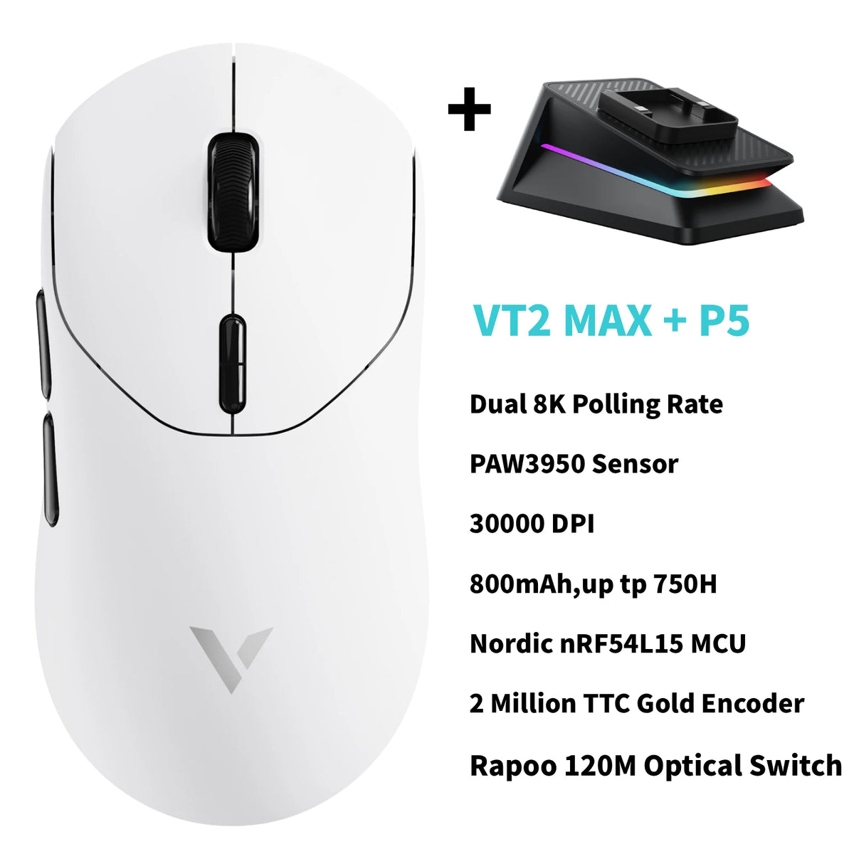 Rapoo Wireless Esports Gaming Mouse With True 8K Polling Rate