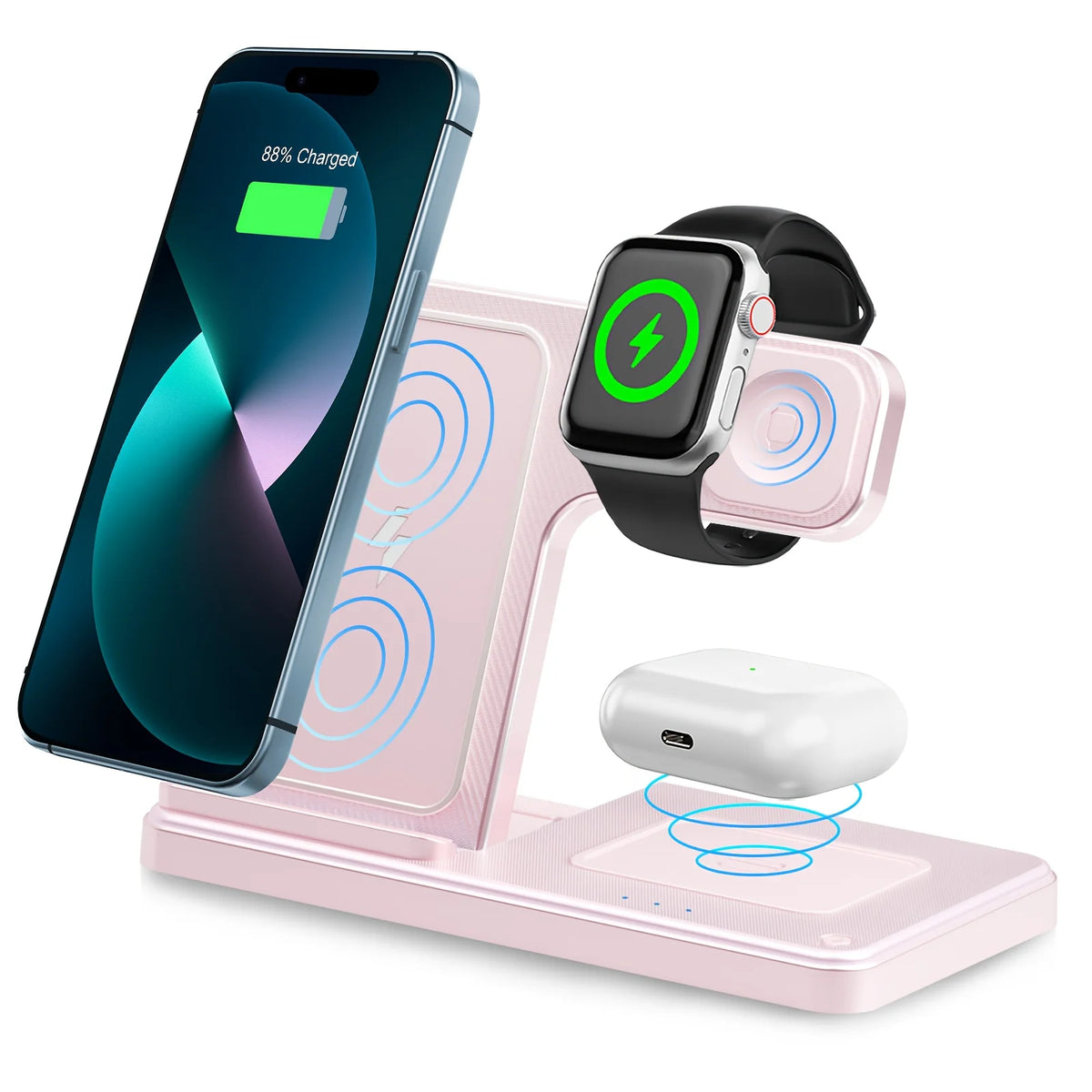 3 In 1 Magnetic Wireless Charging Stand for iPhone Apple Watch AirPods