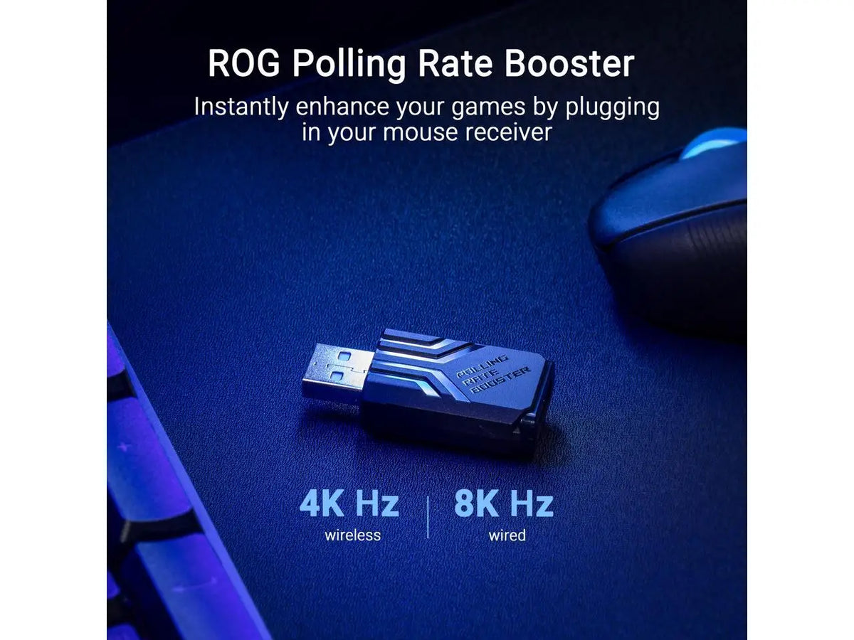 ASUS ROG Keris II WL Ace (54-gram ergonomic mouse, 42000-dpi, ROG Micro Switch, SpeedNova wireless technology, ROG Polling Rate Booster, 4000 Hz in wireless mode, up to 8000 Hz in wired mode) - Black