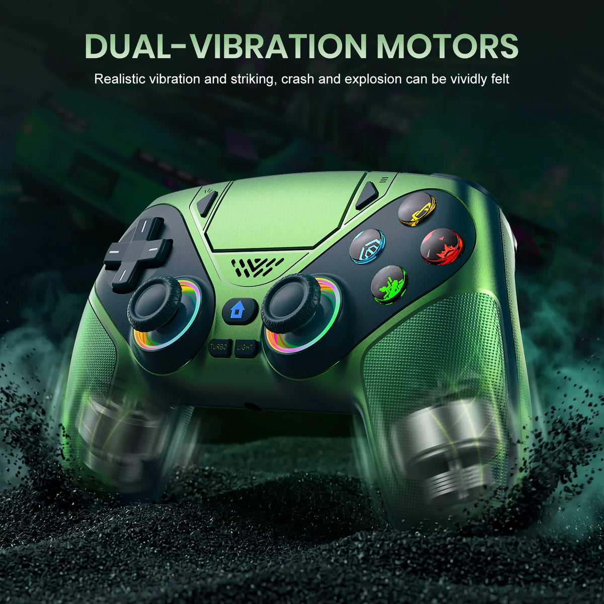 Bonacell Wireless PS5 Controller With Hall Effect Drift Resistant Joysticks