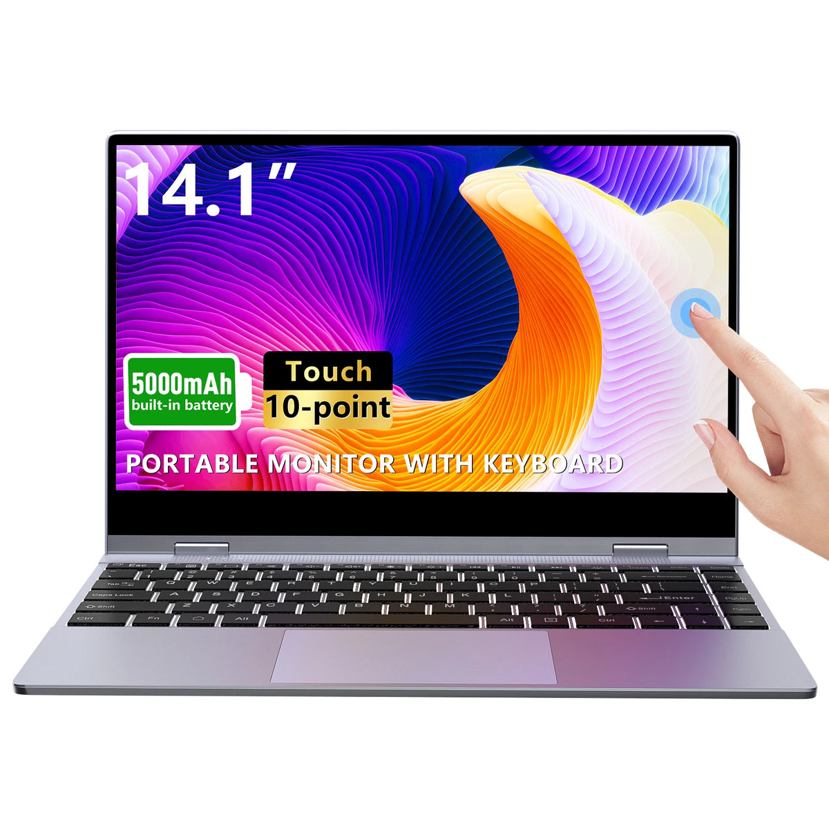 Dopesplay Portable Touchscreen Monitor Lapdock With Built In Battery