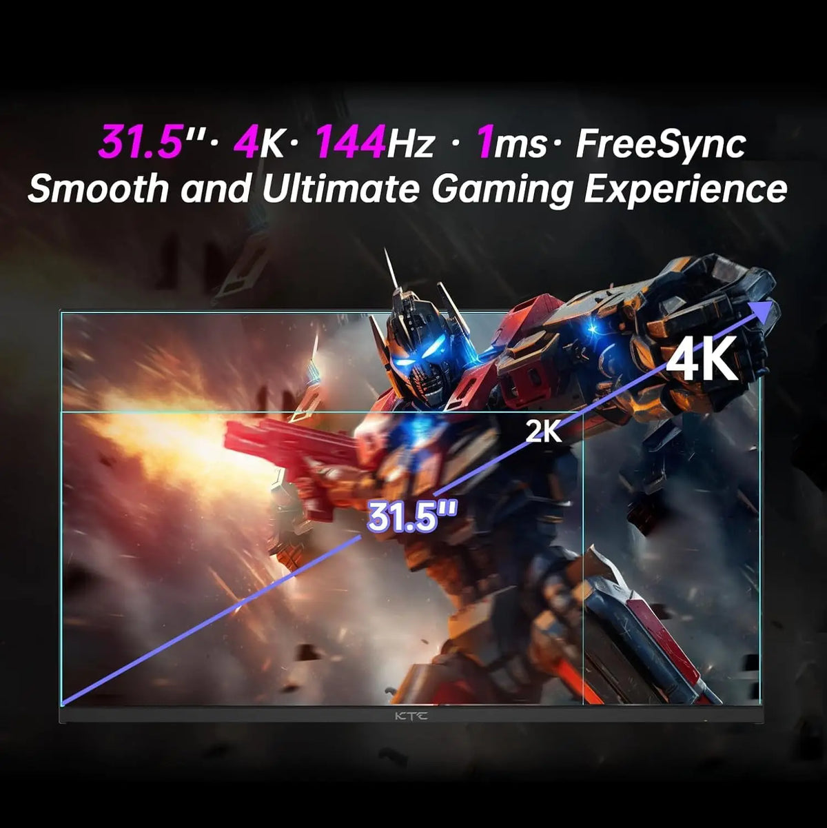 KTC 4K Mini LED Gaming Monitor With HDR1000 And 165Hz Refresh Rate