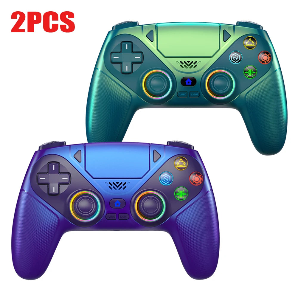 For Playstation 5 Controller RGB Wireless Gaming Controller Bluetooth Gamepad Controller PS5 With Macro/Turbo Dual Sense Vibrati