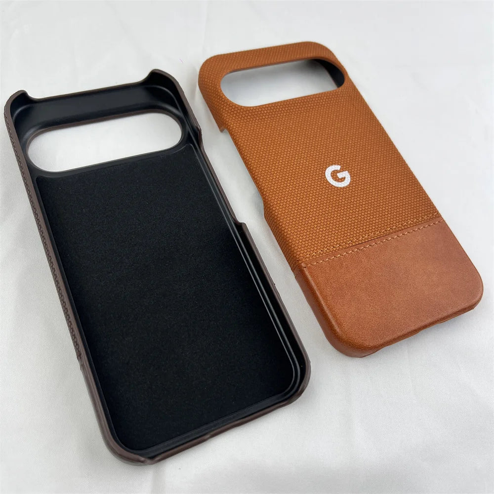 Luxury Matte Cotton Linen Leather Case for Google Pixel 10/9 Pro XL/8 Pro/8A Shockproof Cover