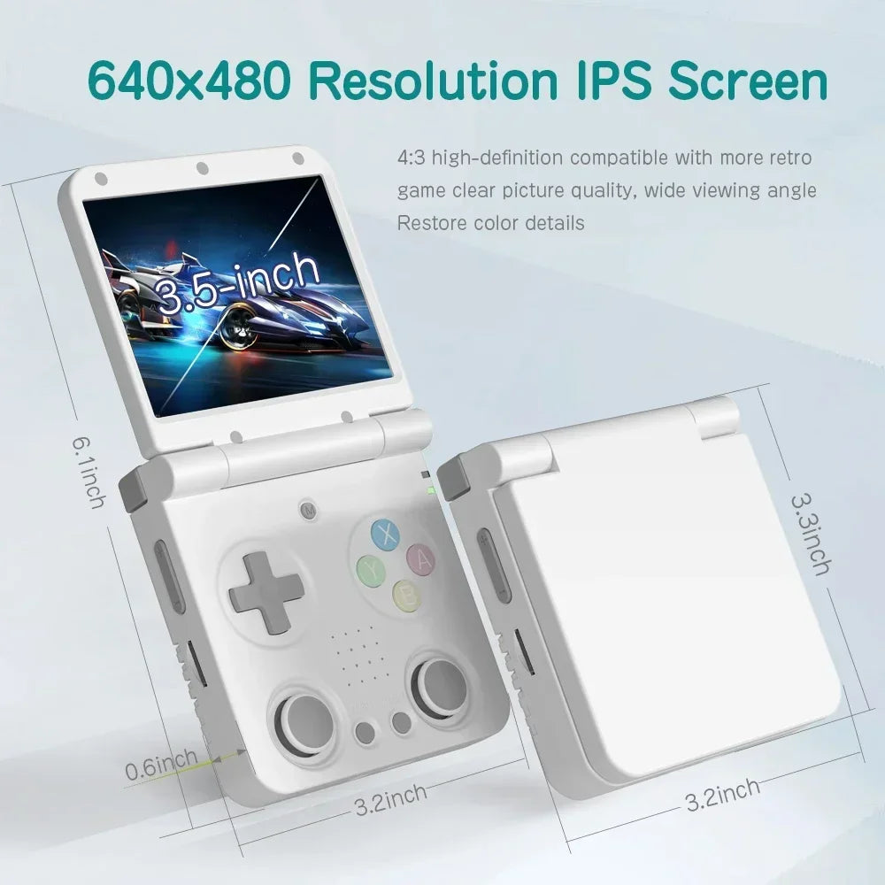 MIYOOFLIPV2 Foldable Pocket Retro Game Console 3.5"IPS Screen Linux System Video Game Consoles Free Case Gamer Gift Retro Gaming