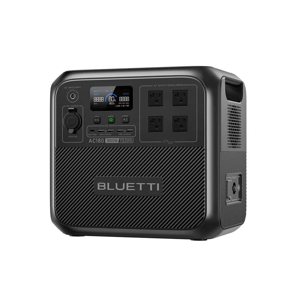 BLUETTI AC180 Portable Power Station With LiFePO4 Fast Charging