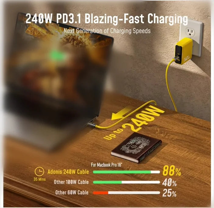 Aohi USB4 Type C Cable 240W Fast Charging 8K Display