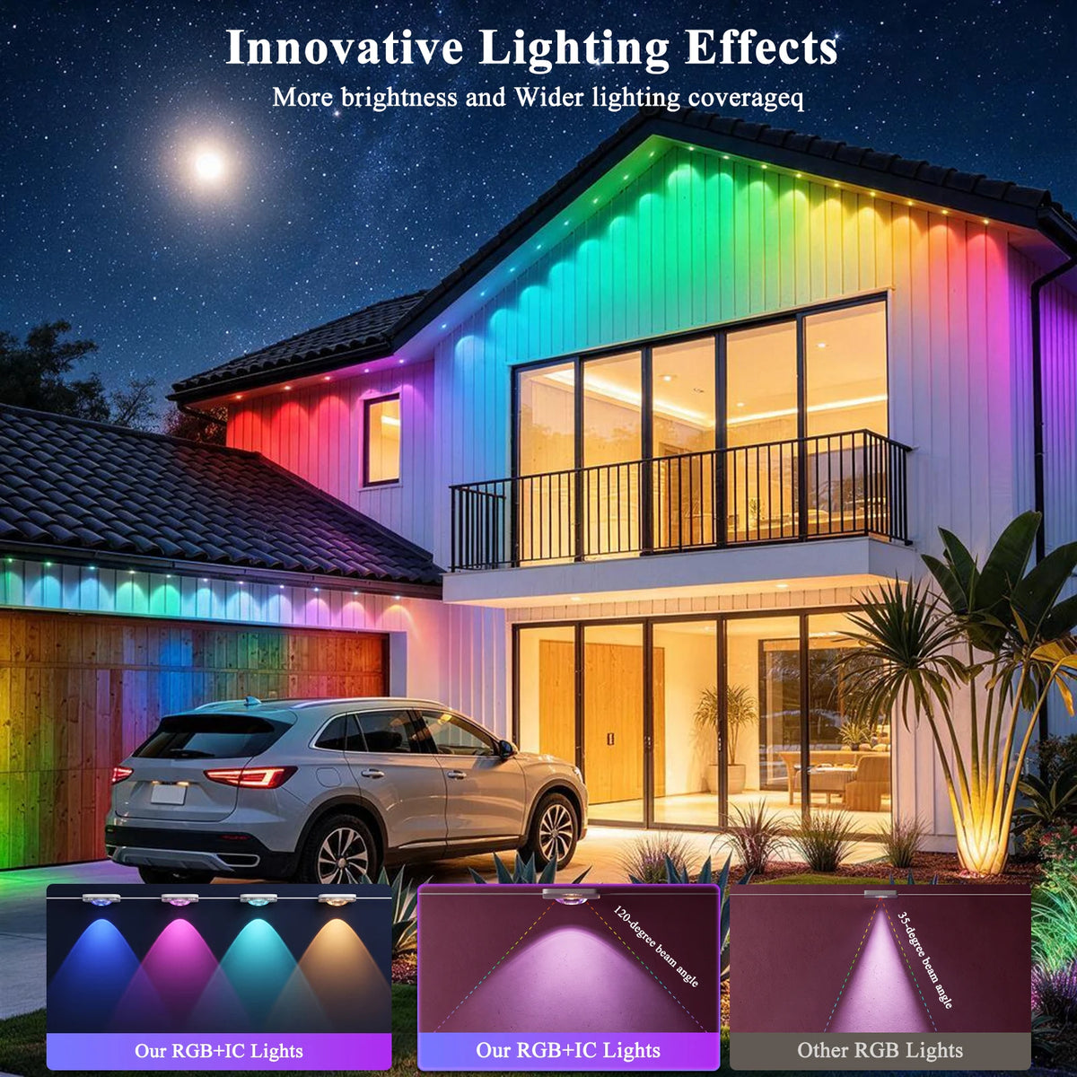 AILBTON Permanent Outdoor Eaves Lights With App And Remote Control