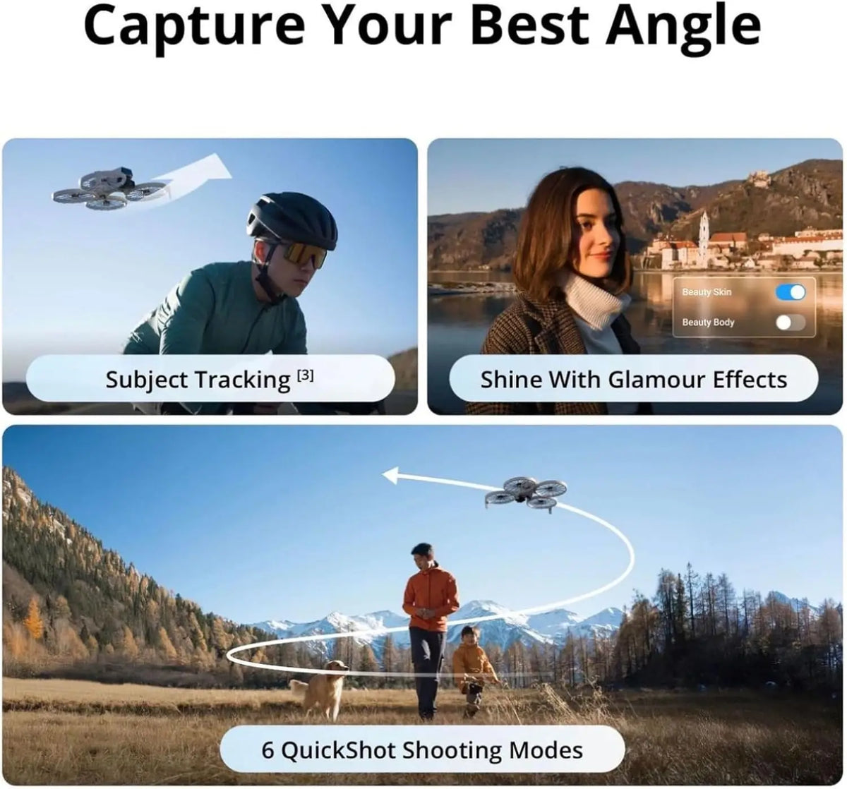DJI Flip 4K UHD Camera Drone With 3-Axis Gimbal Stabilization