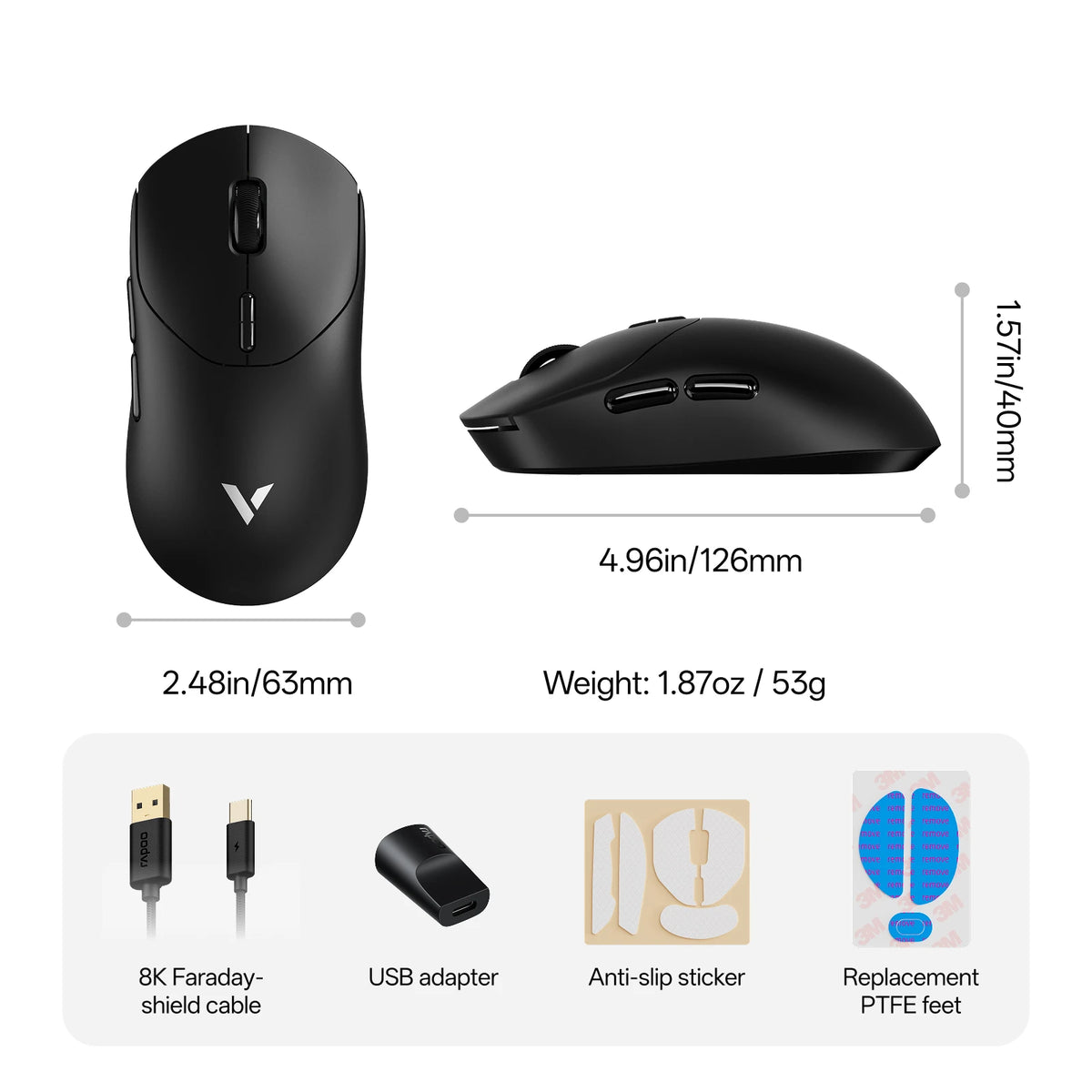 Rapoo Wireless Esports Gaming Mouse With True 8K Polling Rate