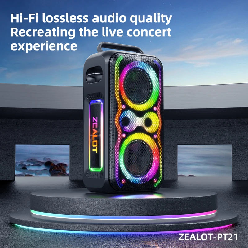 ZEALOT Portable Bluetooth Speaker With Bass Boost And IPX5 Waterproofing