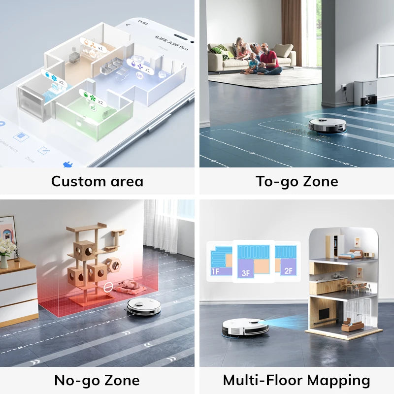 ILIFE A30 Pro Self Emptying Robot Vacuum and Mop Combo