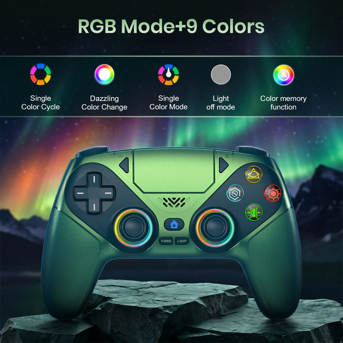 Bonacell Wireless PS5 Controller With Hall Effect Drift Resistant Joysticks
