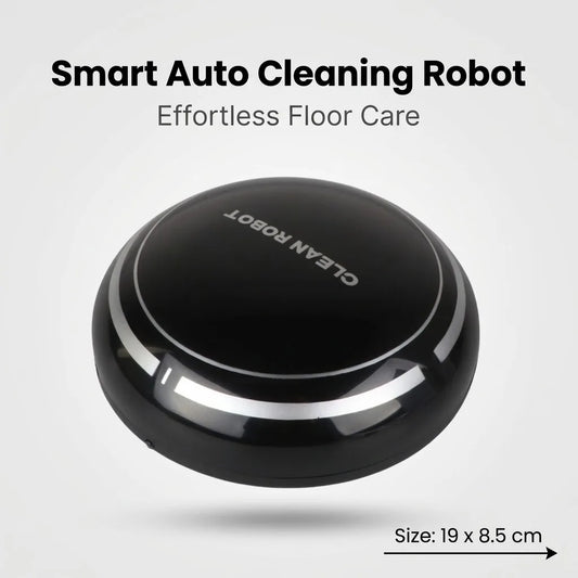 Robot Vacuum Cleaner, Smart Fully Automatic Sweeping and Vacuuming Robot with USB Charging, Compact Mini Robotic Sweeper for Hard Floor, Pet Hair, Home and Office, 19 x 8.5 x 19cm