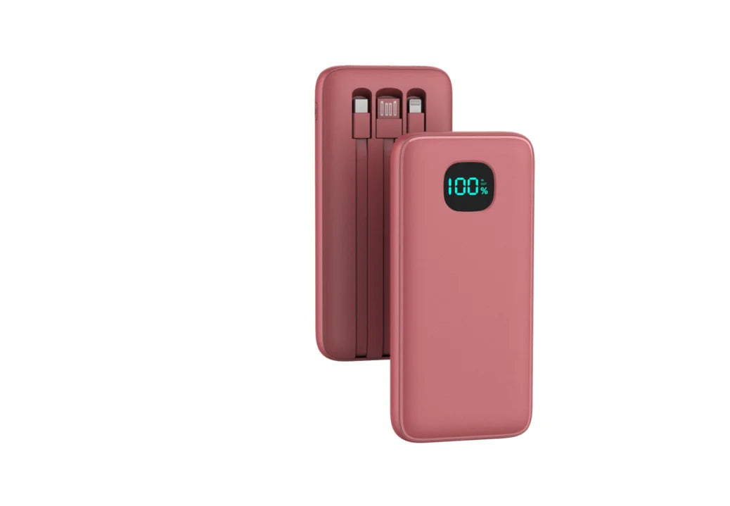 Chictree Power Bank With Built In Cables And Digital Display