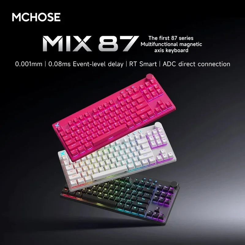 MCHOSE Mix87 Hall Effect Magnetic Gaming Keyboard With RGB