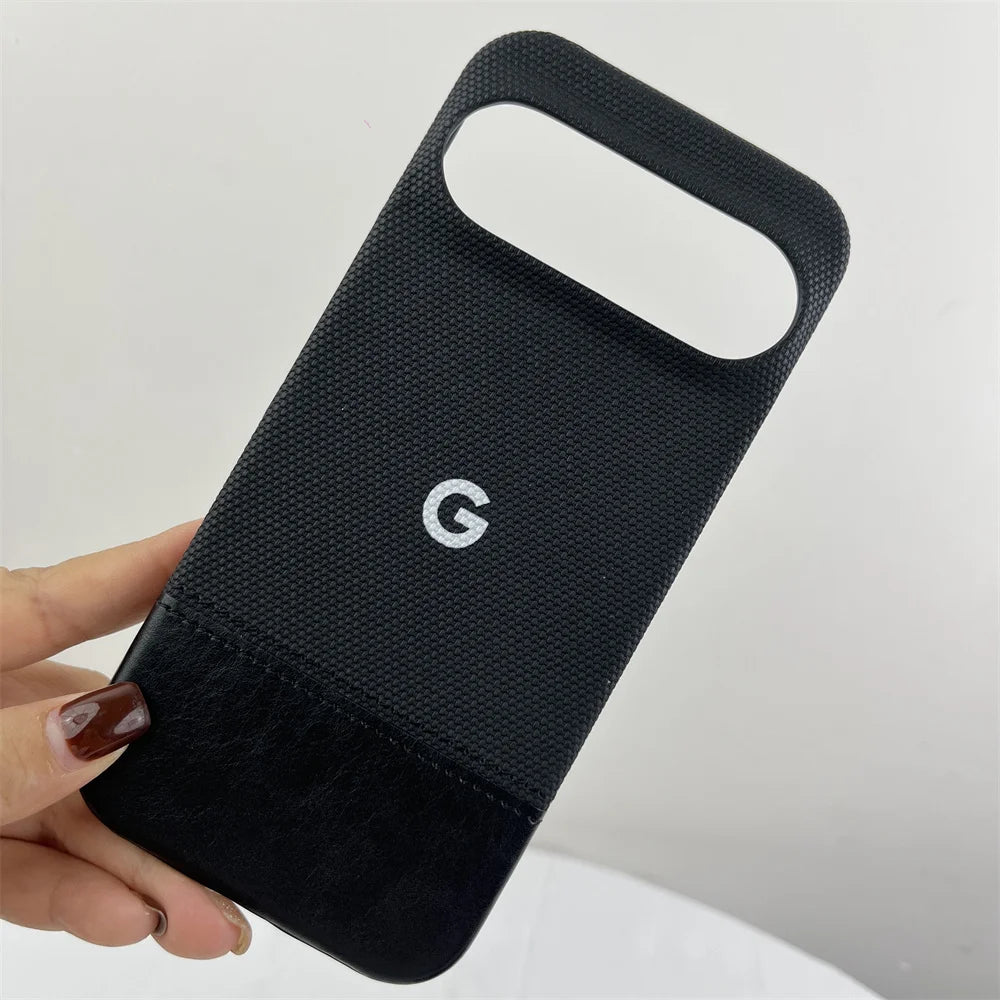 Luxury Matte Cotton Linen Leather Case for Google Pixel 10/9 Pro XL/8 Pro/8A Shockproof Cover