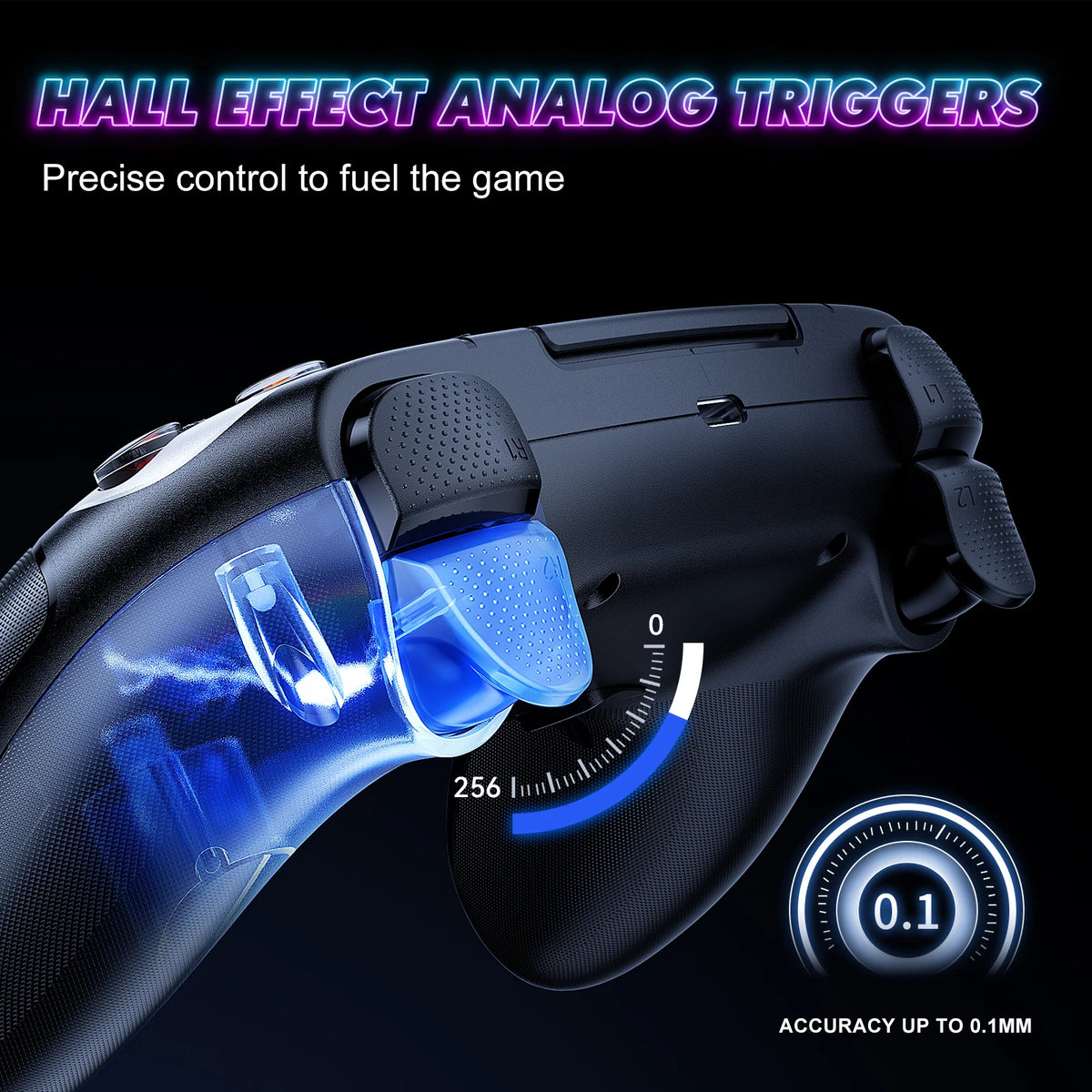 Turpow Wireless PS5 Controller With RGB Lighting And Dual Vibration