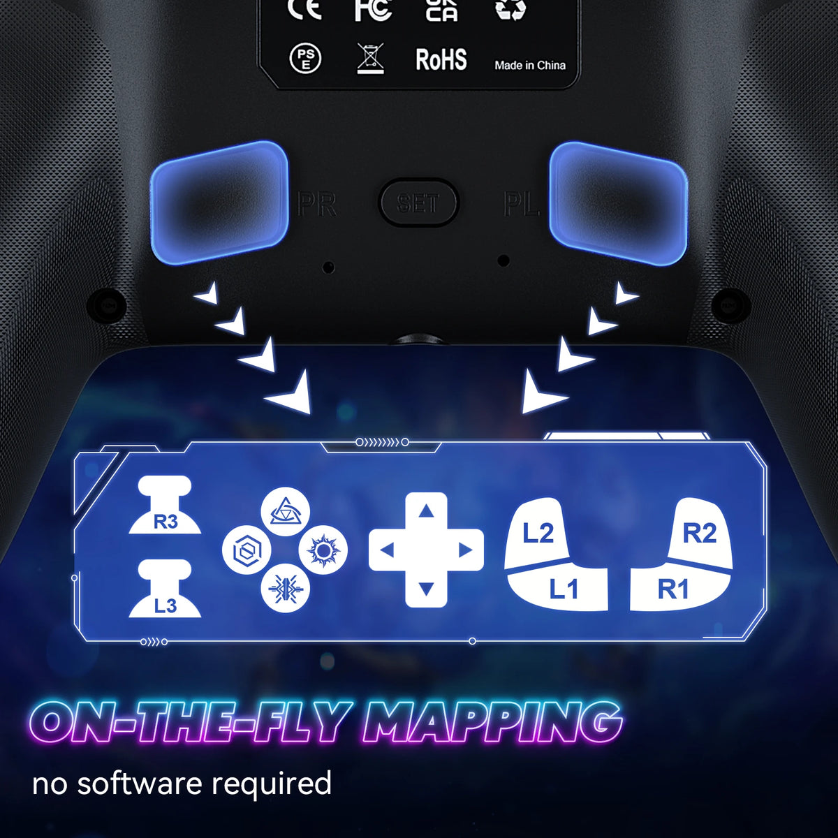 Turpow Wireless PS5 Controller With RGB Lighting And Dual Vibration
