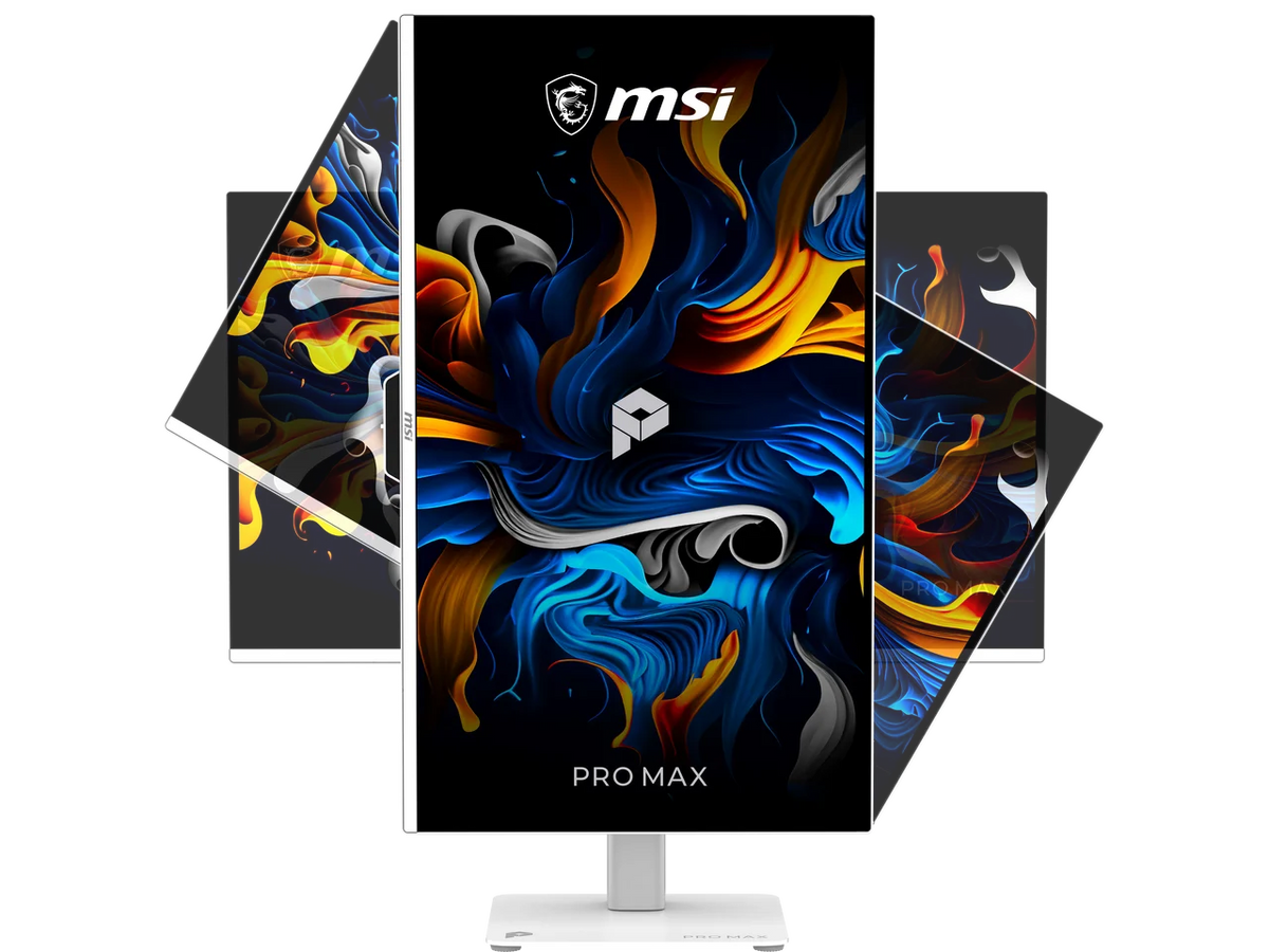 MSI PRO MAX 271UPXW12G 27" UHD 4K 120Hz Tandem OLED Monitor, FreeSync Premium Pro, 0.03ms, HDR400, USB-C, Speakers, White