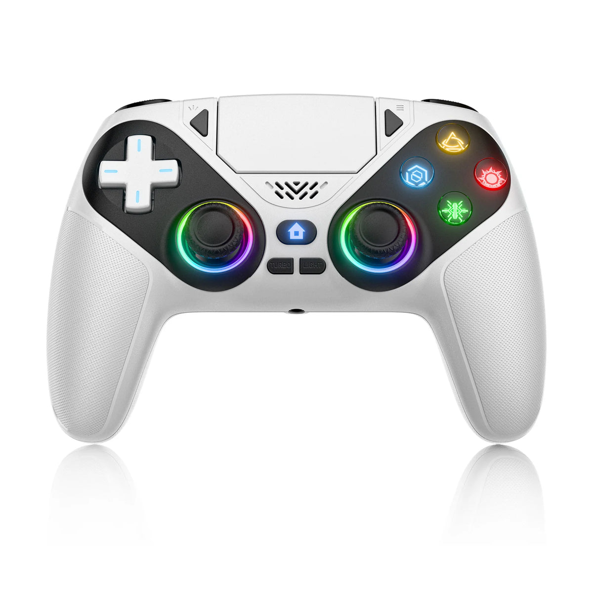 For Playstation 5 Controller RGB Wireless Gaming Controller Bluetooth Gamepad Controller PS5 With Macro/Turbo Dual Sense Vibrati