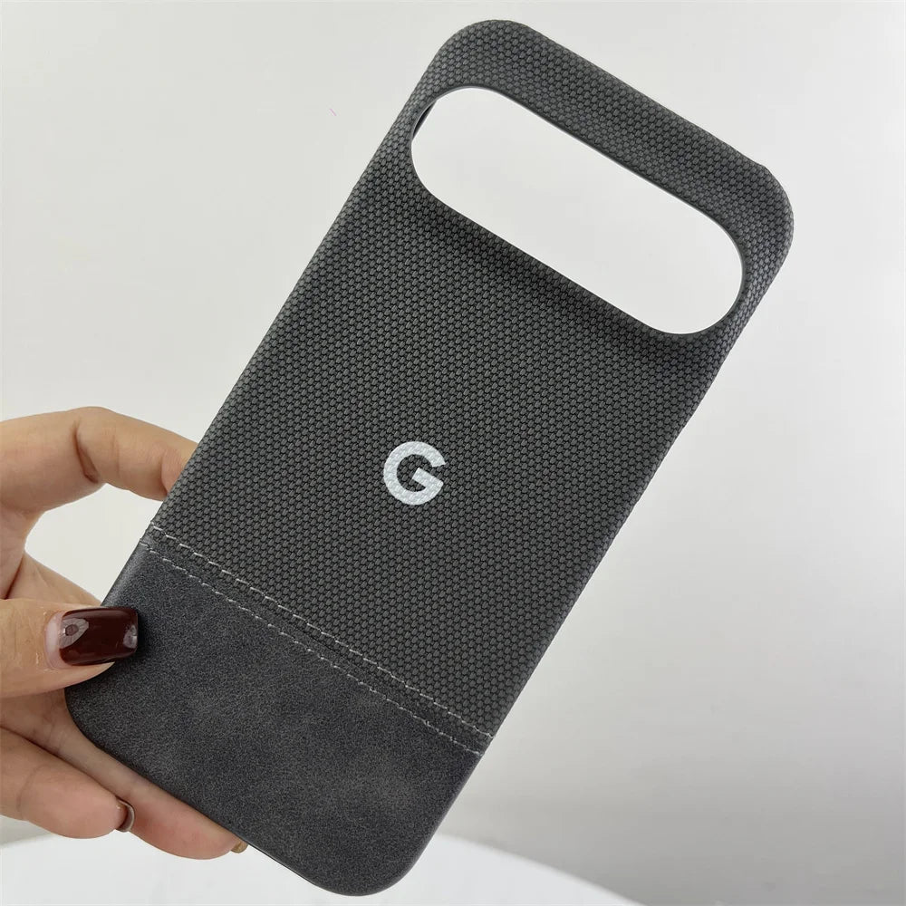 Luxury Matte Cotton Linen Leather Case for Google Pixel 10/9 Pro XL/8 Pro/8A Shockproof Cover
