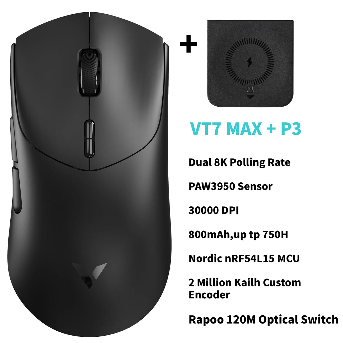 Rapoo VT7 Max Wireless Gaming Mouse With 8K Polling Precision