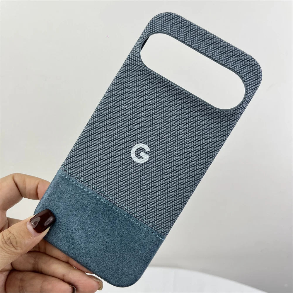 Luxury Matte Cotton Linen Leather Case for Google Pixel 10/9 Pro XL/8 Pro/8A Shockproof Cover